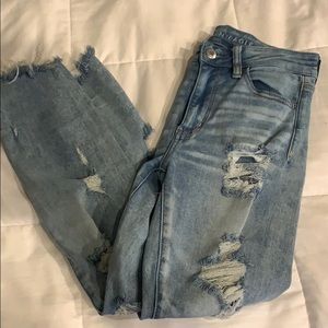 American eagle high rise jeggings crop